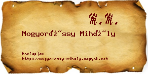 Mogyoróssy Mihály névjegykártya