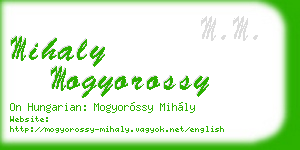 mihaly mogyorossy business card