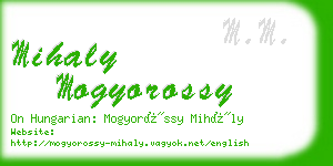mihaly mogyorossy business card